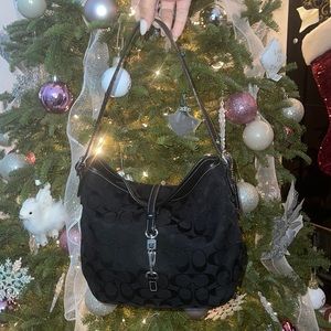 Black Coach signature handbag